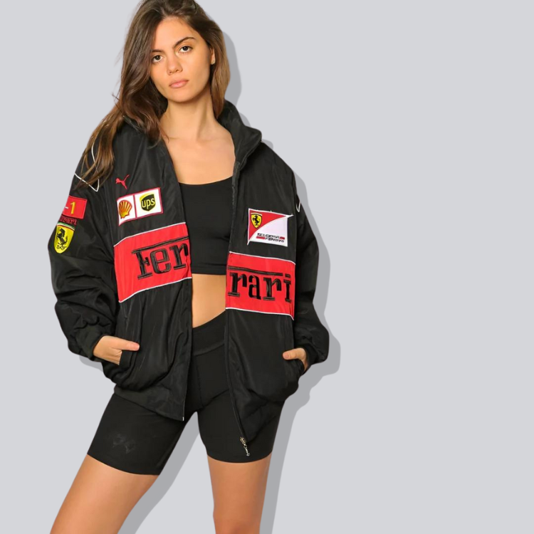 F1 Ferrari Racing Jacket Black - Unisex