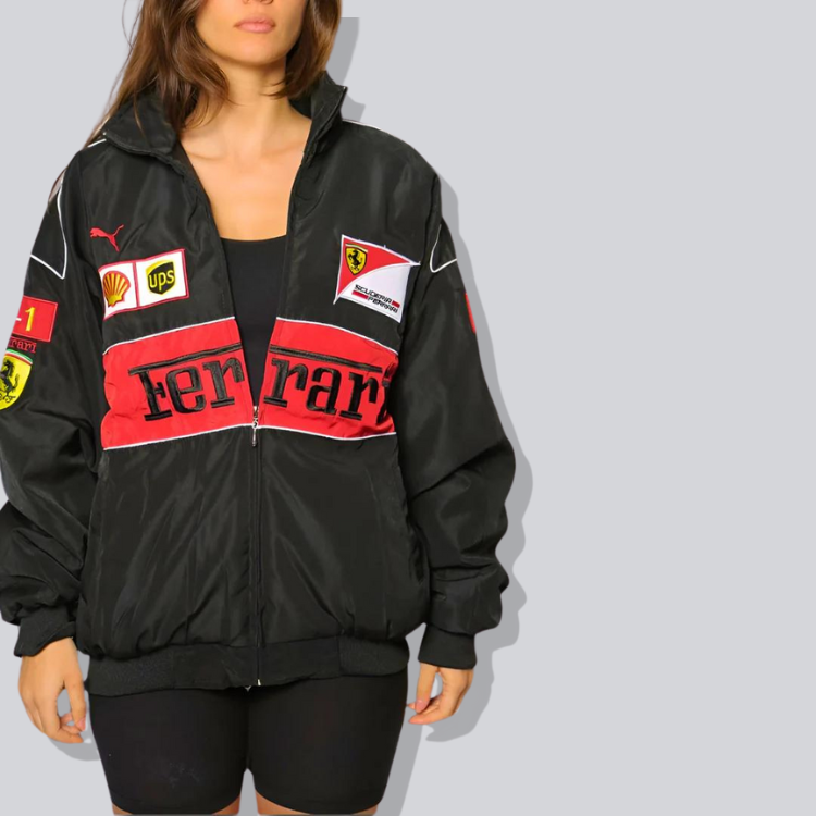 F1 Ferrari Racing Jacket Black - Unisex