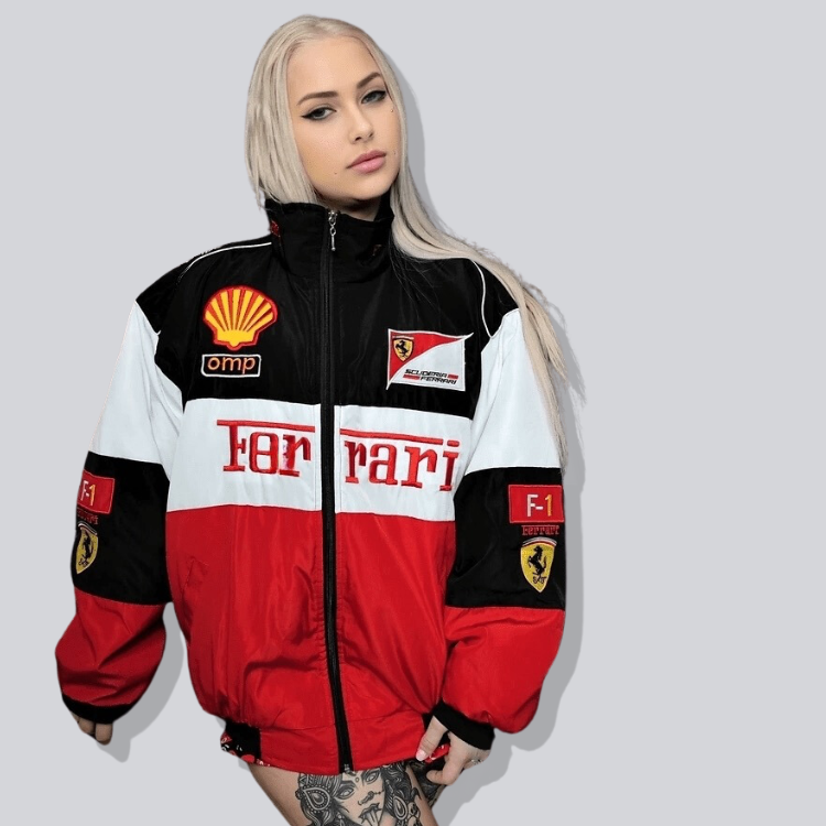 F1 Ferrari Racing Jacket White - Unisex